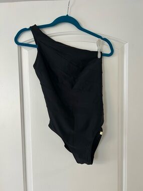 Sumersalt The Sidestroke one piece one shoulder black